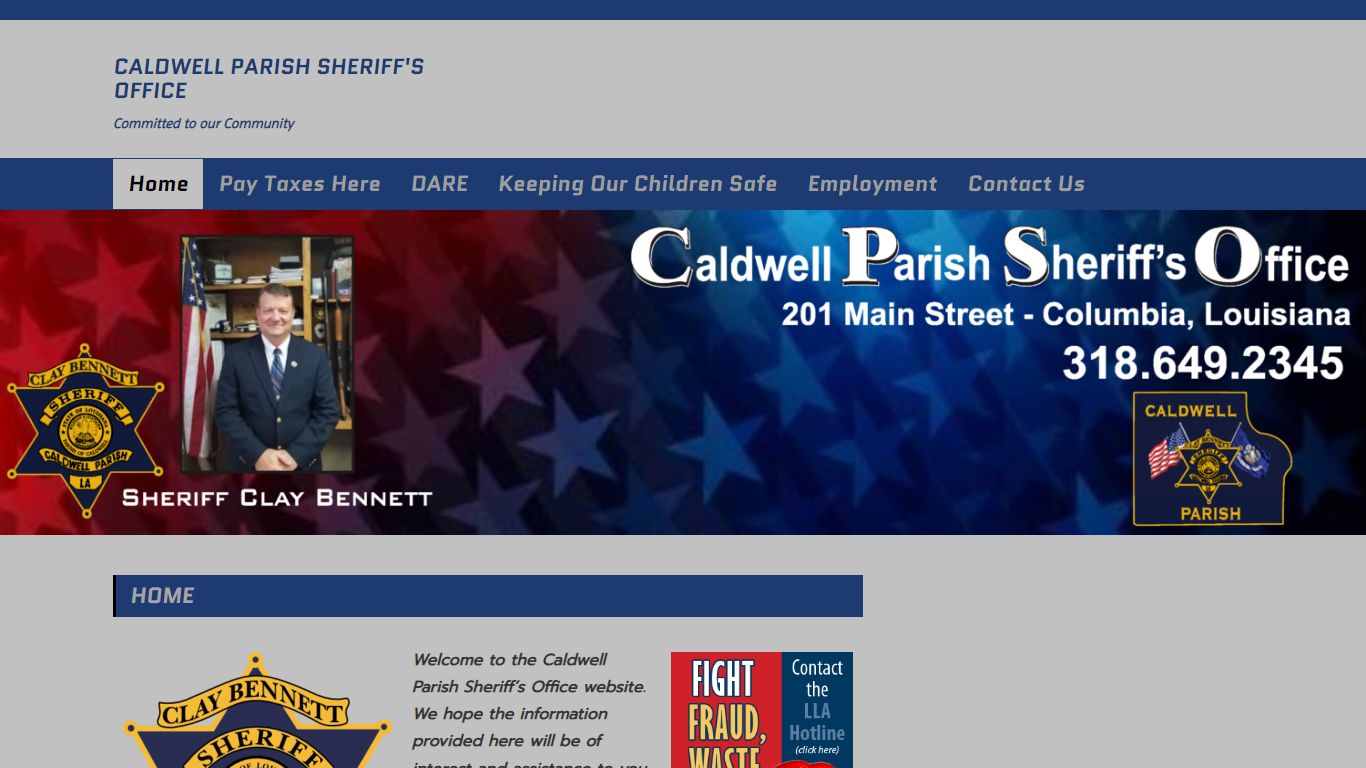 CALDWELL PARISH SHERIFF'S OFFICE – Committed to our Community